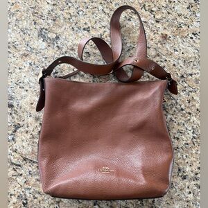 Coach C2818 Val Duffle Brown Leather Shoulder Bag